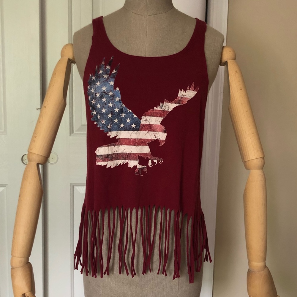4th of July Maroon Tank Top